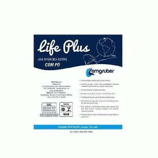 Luva Cirúrgica Estéril Tamanho 7.5 Life Plus Com Pó Pacote com 10 Unidades