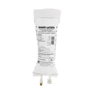 Solução Ringer com Lactato Sodio 1L  Caixa com 10 Bolsas PVC 