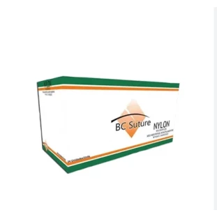 Fio Nylon 1 com Agulha 3/8 Triangular 3,0cm Fio 45 cm Caixa com 24 Unidades Bioline